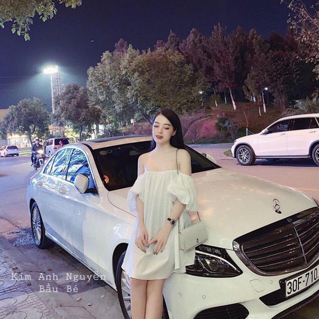 Váy trễ vai 💚đầm nữ babydoll dáng xuông cực xinh, phong cách tiểu thư vintage,hót 2021 MAGIDO -