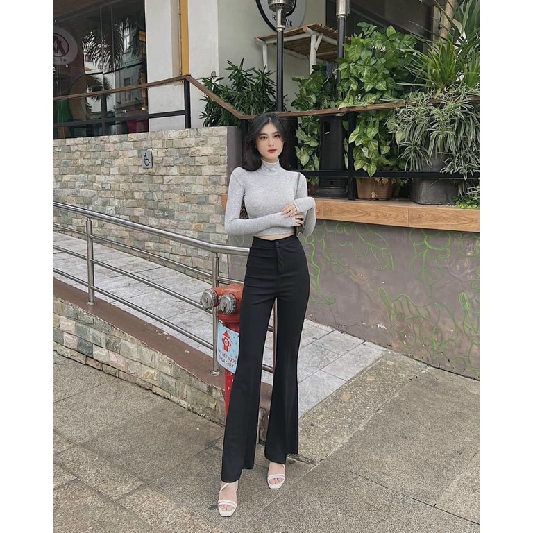 - Quần vải ống loe - QD03 - jannahouse