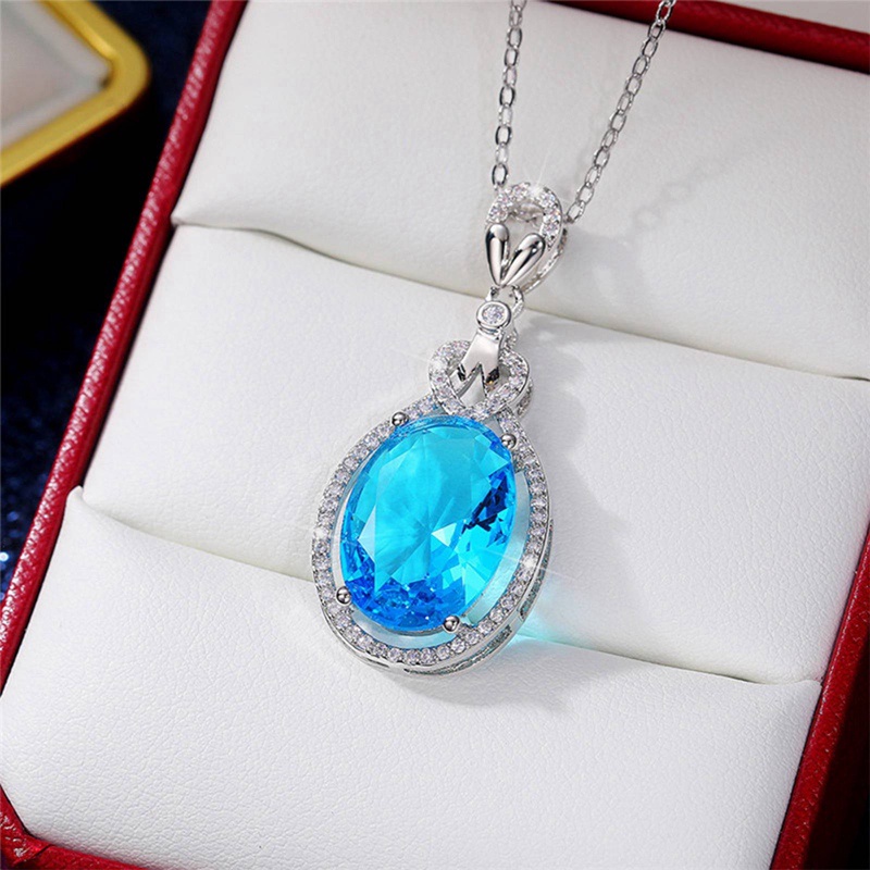 Vòng cổ Vàng/Xanh CZ Cao Cấp Thời Trang Dự Tiệc Cho Nữ