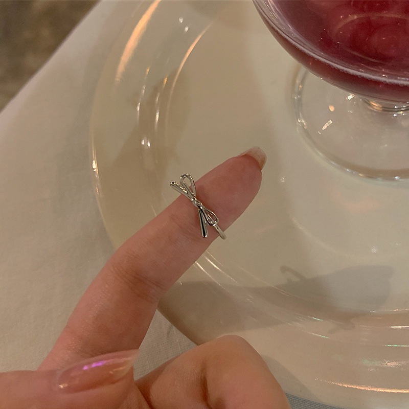 Nhẫn Mạ BạC MặT HìNh Ngôi Sao MặT Trăng Nơ Bươm BướM ThờI Trang