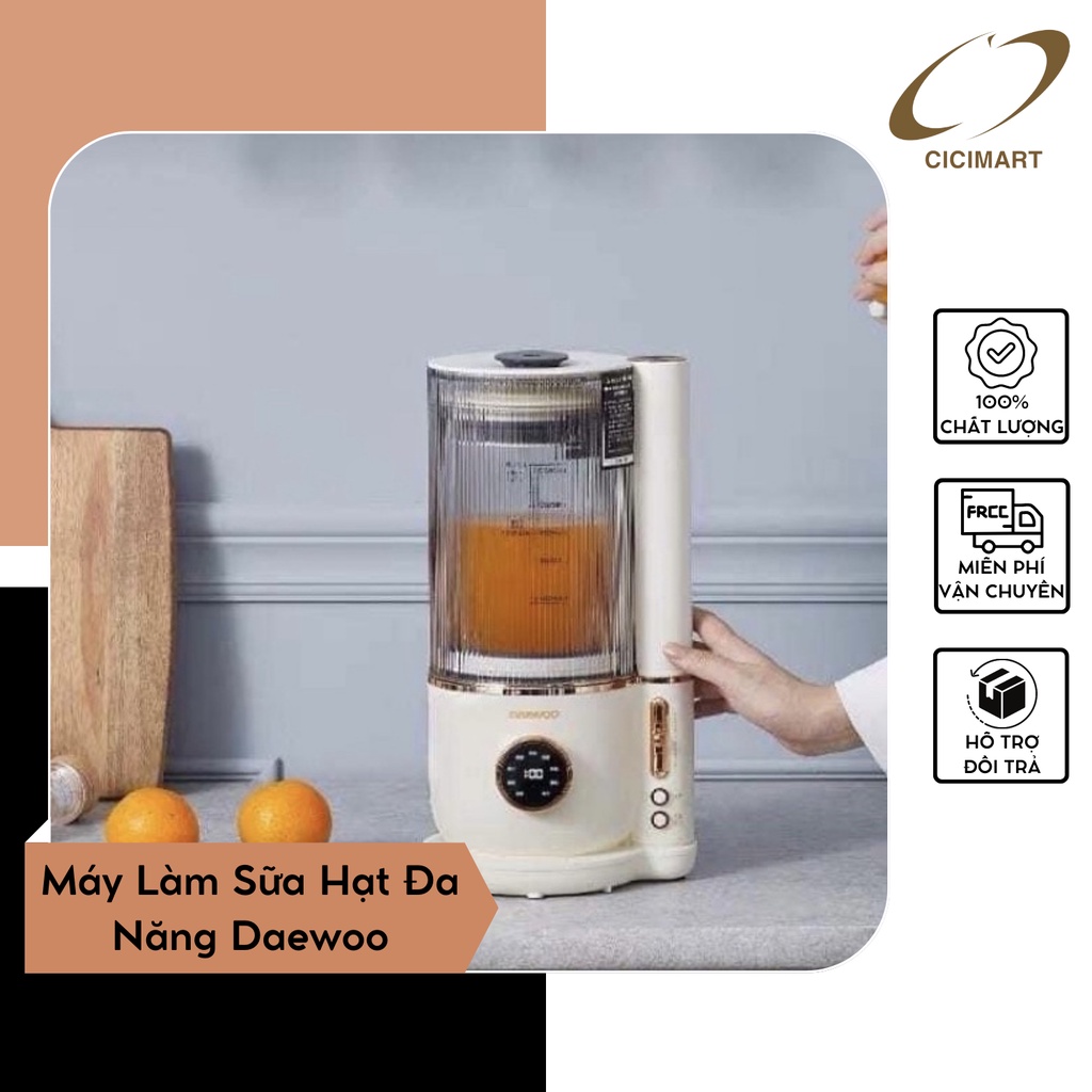 Máy Làm Sữa Hạt Đa Năng Daewoo Dung Tích 1.5L Chống Ồn Hiệu Quả Bản 2022 - Hàng Nhập Khẩu Chính Hãng