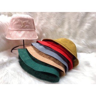🍭Nón tai bèo cụp Xô - mũ bucket cụp Xô LV bóng chất Gấm xịn xò thời trang