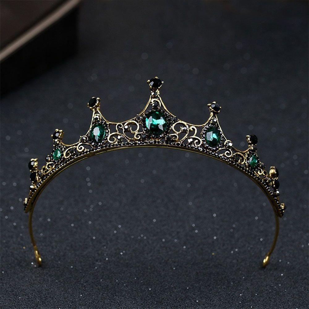 Cài Tóc Cô Dâu Đính Đá Baroque Sang Trọng|Vương Miện Đội Đầu Kiểu Dáng Dễ Thương Xinh Xắn