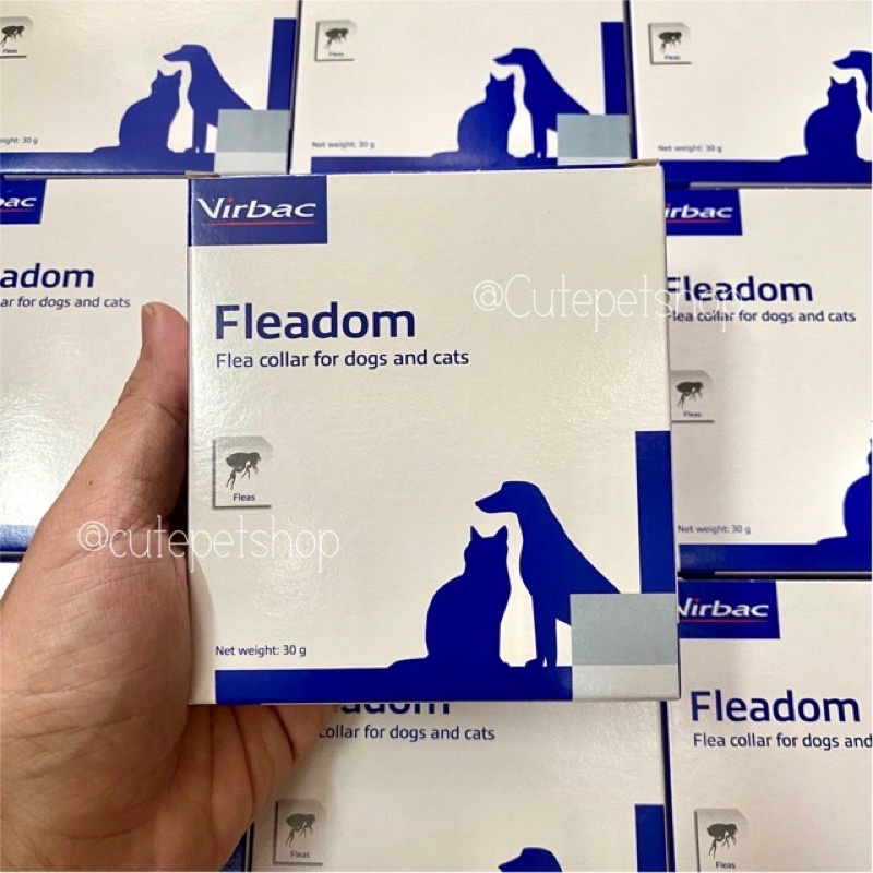 VÒNG CỔ CHỐNG RẬN , TRỊ VE GHẺ CHÓ MÈO FLEADOM VIRBAC