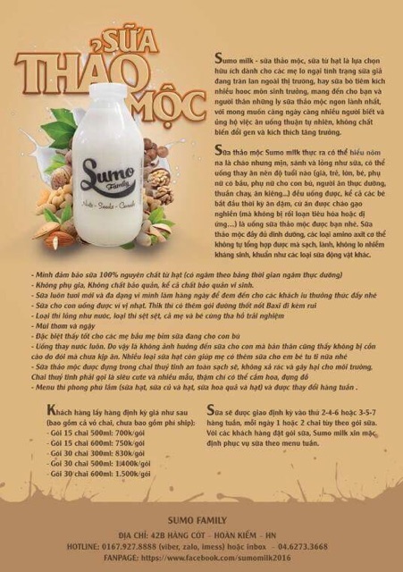 Sữa thảo mộc Sumo milk