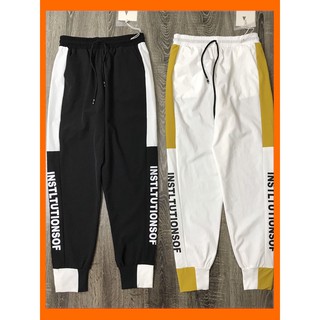 Quần gió jogger nữ viền sọc dáng baggy rộng bo gối thể thao mặc ở nhà đi chơi đi học năng động