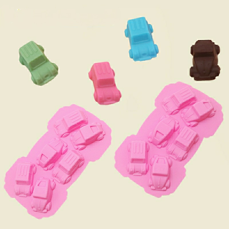 Khuôn silicon làm bánh socola rau câu hình ô tô