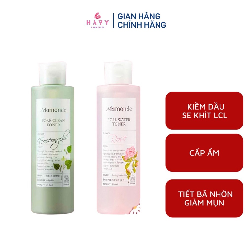 Nước Cân Bằng Da Làm Sạch và Cung Cấp Độ Ẩm Mamonde Toner 250ml