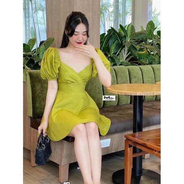 [ CHUBBY BIGSIZE ] ĐẦM NGẮN CỔ CHÉO Từ 55-90kg