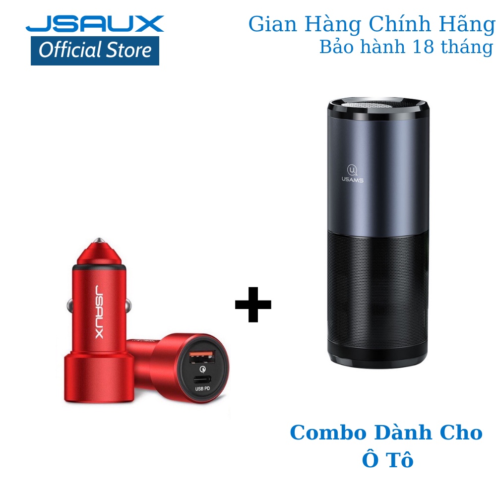 Combo Máy Lọc Không Khí Mini Kết Hợp Xông Tinh Dầu ZB169 + Tẩu Sạc Nhanh 36W YYS024 Cao Cấp Dành Cho Ô Tô