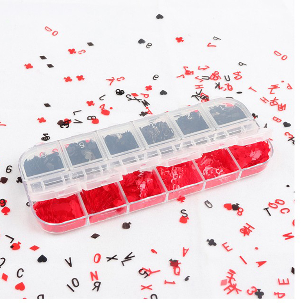 Hộp Phụ Kiện Kim Sa Trang Trí Móng Tay Nghệ Thuật Độc Đáo