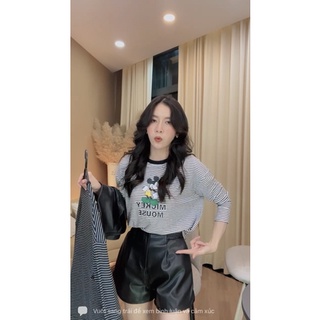 ⛔️ set áo thun/ quần da/ size m ⛔️