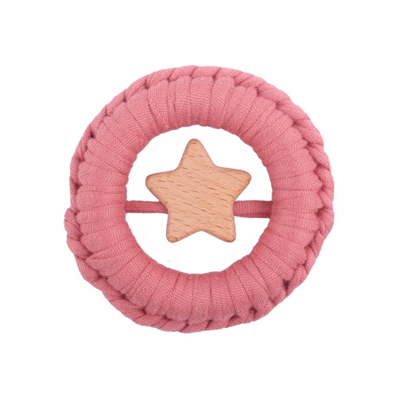 Haha Ti Giả Ngậm Mọc Răng Bằng Cotton Dệt Tay Cho Bé Sơ Sinh Khi Tắm