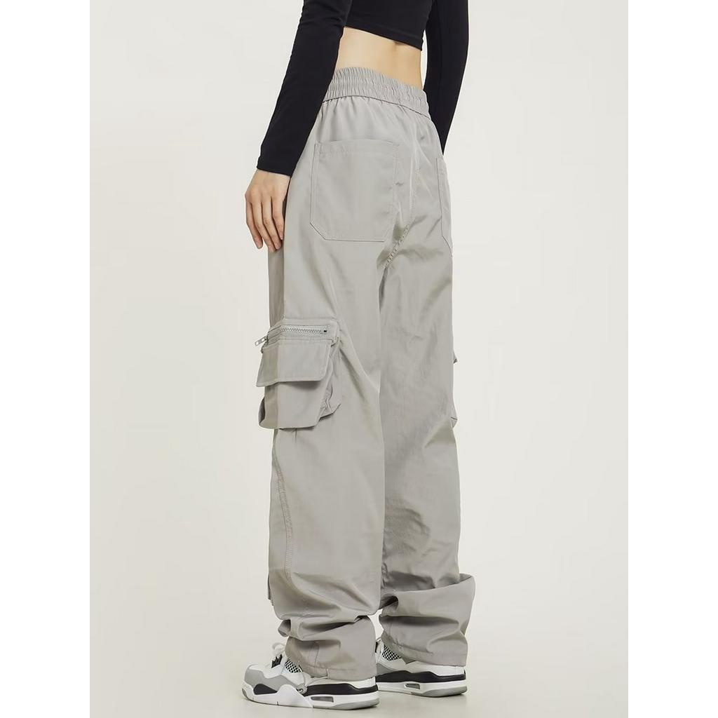 Quần Dài Eo Cao Có Túi Dây Rút Phong Cách Đường Phố Mỹ Hàng Mới 2023 Y2K Dành Cho Bạn Nữ