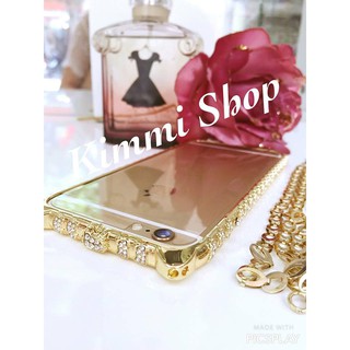 ốp viền nhôm đính đá tai helokitty cho iphone 5,6,6plus