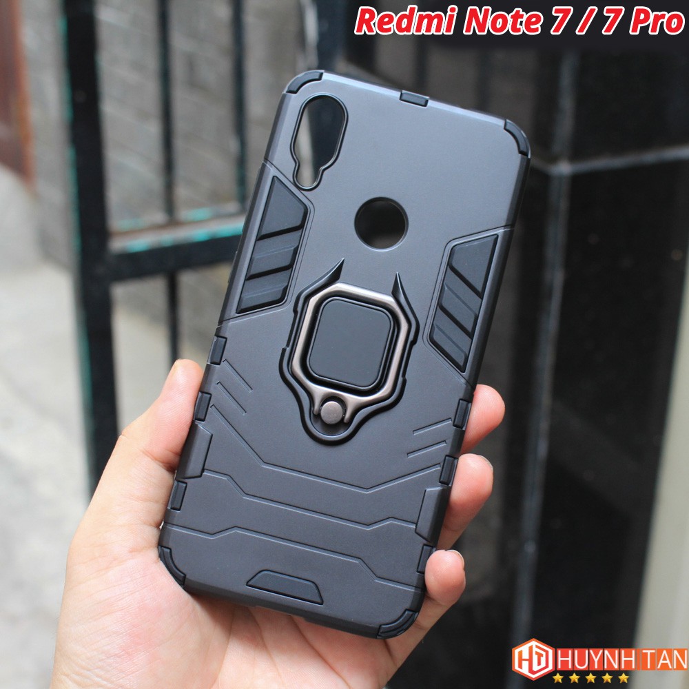 Ốp lưng Xiaomi Redmi Note 7 , Note 7 Pro chống sốc Iron Man ver 2 có Iring (Full Màu)