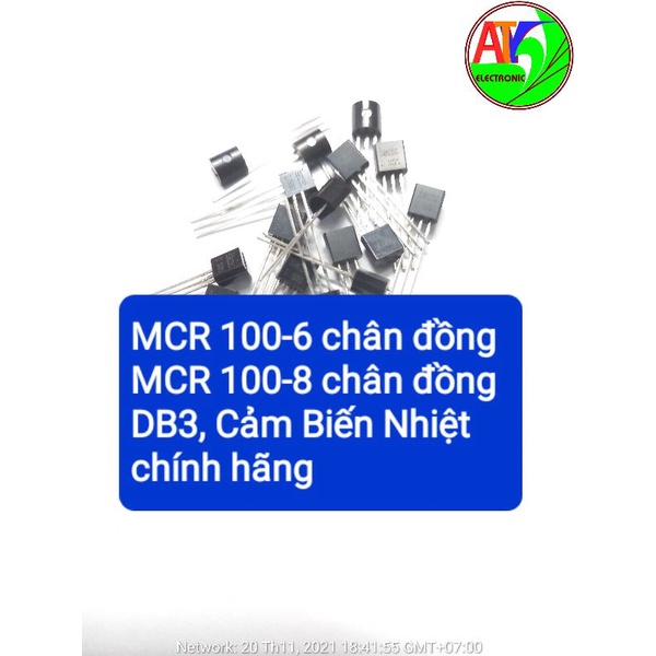 10 con DB3 MCR100-8 MCR100-6 MCR 100-8 100-6 thysistor 400V 0.8A 0.6A Chân Đồng