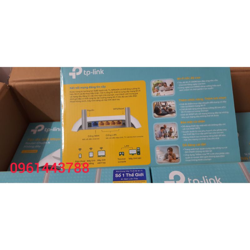 Rẻ vô địch bộ phát Wifi TP Link 840N 300Mpbs, shop cài đặt cho khách hàng miễn phí.