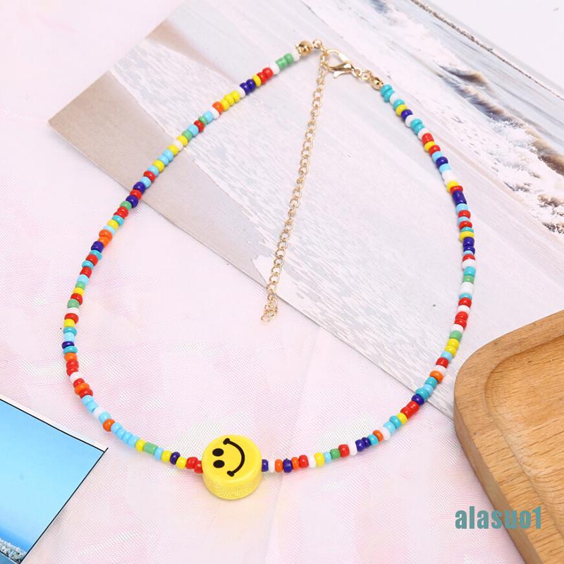 Vòng Cổ Choker Mặt Cười 1 Phong Cách Bohemian