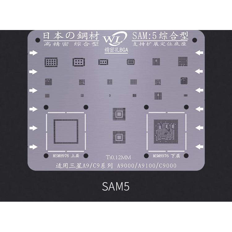 VỈ LÀM CHÂN IC SAMSUNG TỪ VỈ 1-11