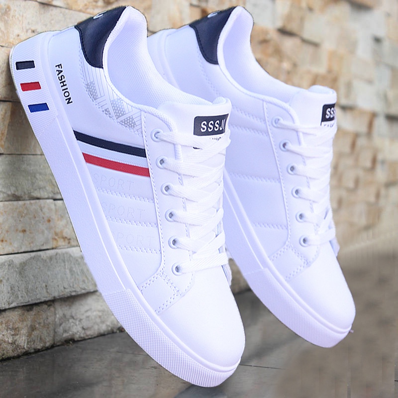 Giày thể thao da trắng thời trang Nam, Giày Sneakers Nam, mẫu hot năm 2021 | BigBuy360 - bigbuy360.vn