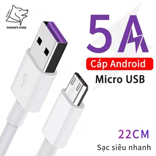 Cáp dữ liệu Android XiaoMi Sạc USB siêu ngắn Cáp sạc nhanh cho OPPO VIVO