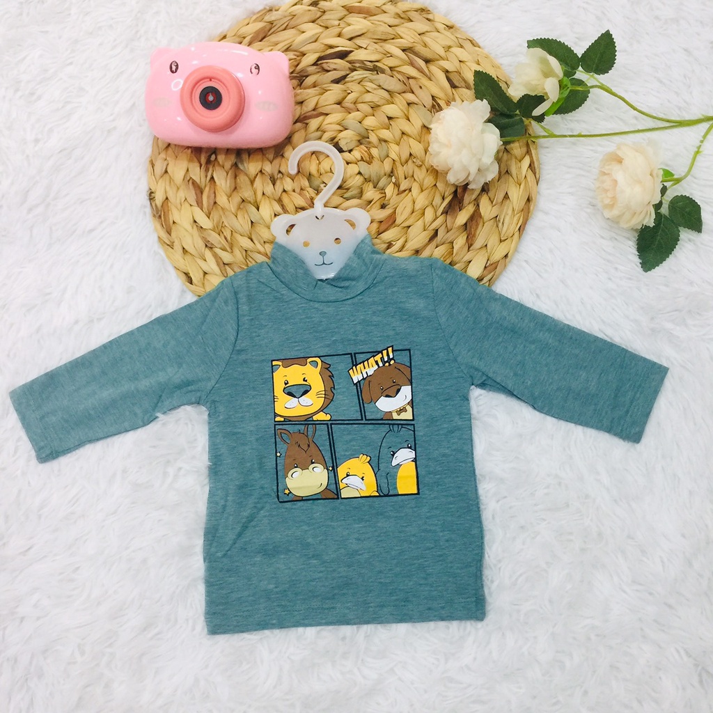 Áo thun áo giữ nhiệt dài tay thu đông cho bé trai bé gái chất dày dặn Dokma sale size 6-36M  Lamiha