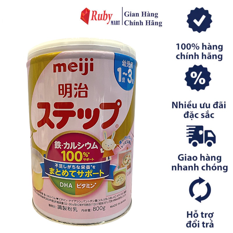 Sữa Bột Meiji Nội Địa Nhật Bản Số 0 Và Số 1 Lon 800g