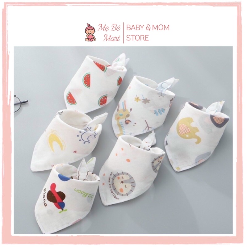 [GIÁ SHOCK] SET 10 YẾM TAM GIÁC XÔ MỎNG XINH XẮN CHO BÉ TRAI/GÁI