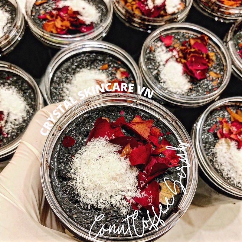 CONUT COFFEE SCRUB - tẩy tế bào chết cà phê hữu cơ cho da mặt và toàn thân handmade