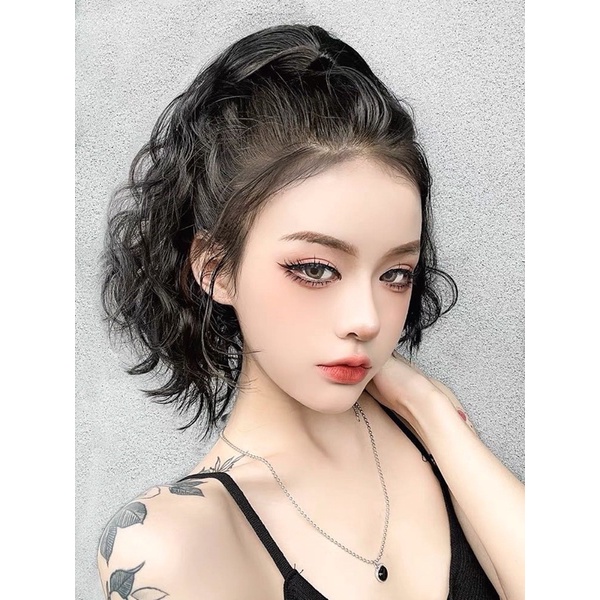 Tóc ngoặm kẹp xù cao cấp❤️freeship 50k❤️ tóc ngoặm xù ngắn cao cấp