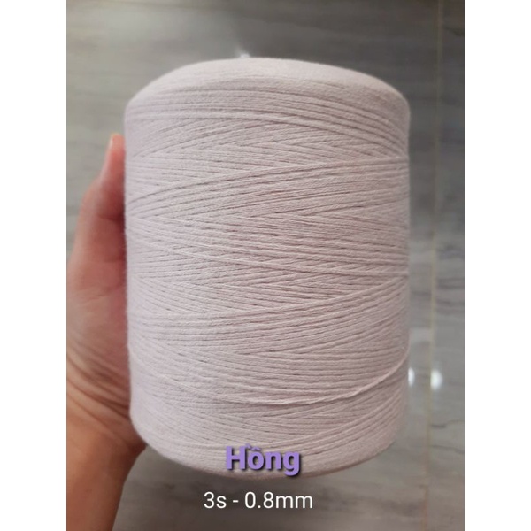 Cuộn Sợi cotton India , cotton mộc, cỡ 0.5mm, móc doily, áo váy