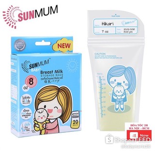  Túi trữ sữa Sunmum Thái Lan (loại 30 túi & 50 túi)