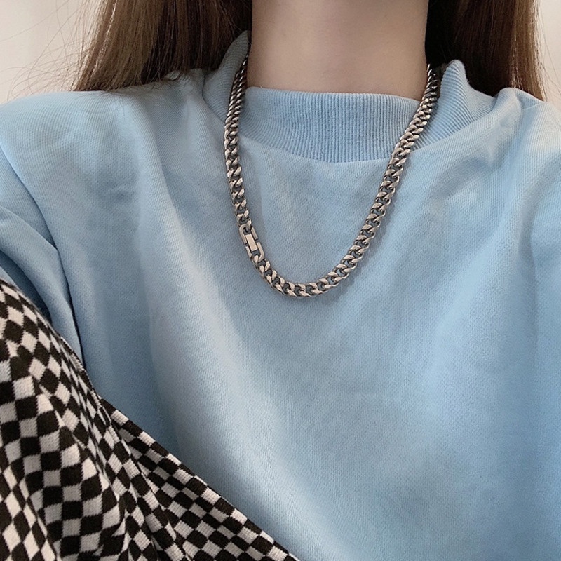 Vòng cổ Thép Không Gỉ Phong Cách Hip Hop Thời Trang Cá Tính