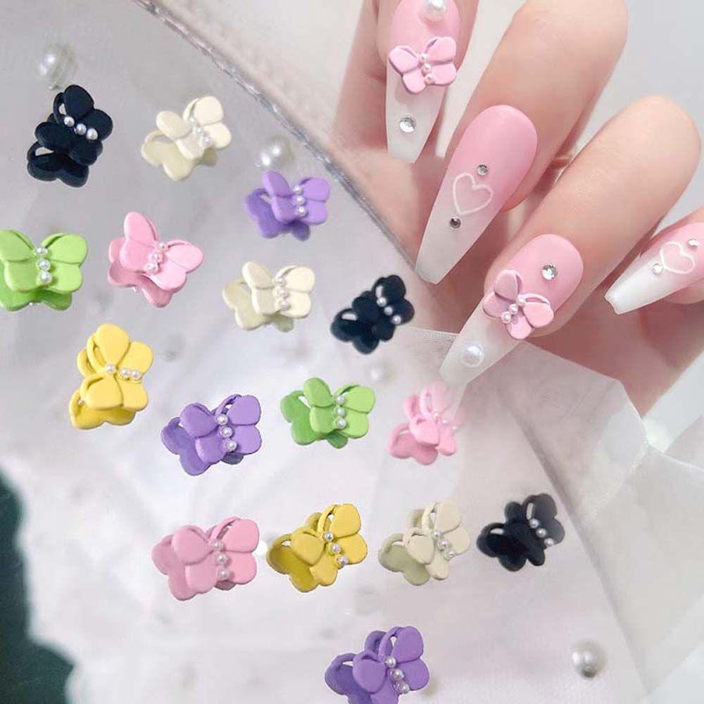Phụ Kiện Trang Trí Móng Tay Hình Bướm Nhiều Màu Sắc Phụ Kiện Trang Trí Móng Tay 3D Ngọt Ngào Xinh Xắn