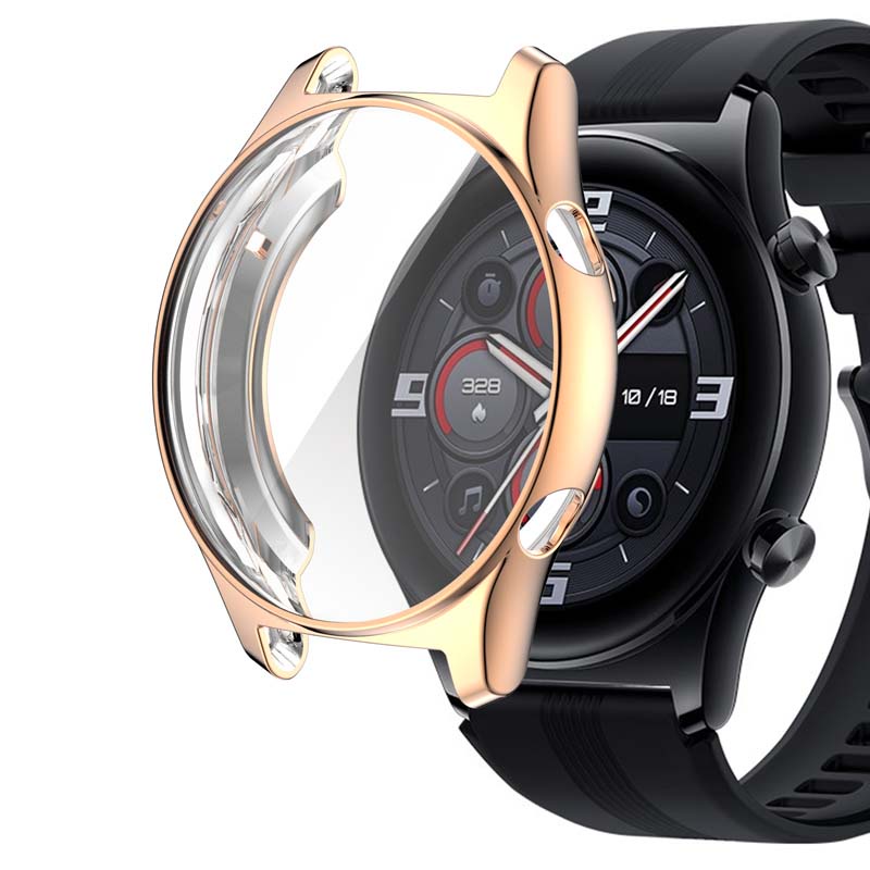 Ốp Bảo Vệ Đồng Hồ Thông Minh Huawei Honor Watch GS3 1.43" Bằng Silicon TPU Mềm Nhiều Màu Có Khung Bảo Vệ Màn Hình