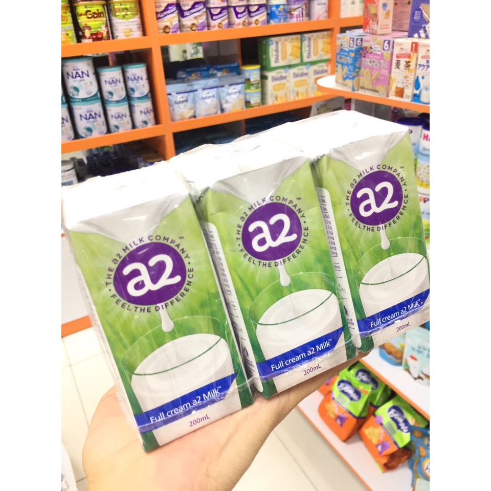 Sữa A2 nguyên kem dạng nước 24 hộp 200ml - Hàng Úc