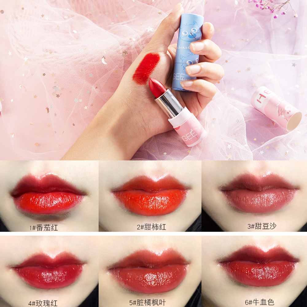 [Hàng mới về] Son môi trang điểm dưỡng ẩm chống thấm nước không dính ly dành cho học sinh nữ