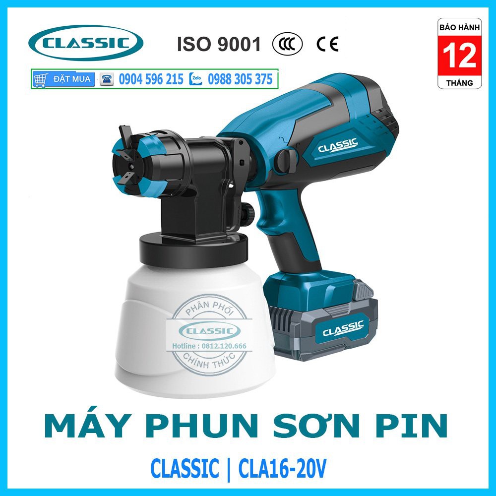 Máy Phun Sơn Pin CLASSIC CLA16-20V - Hàng Chính Hãng CLASSIC