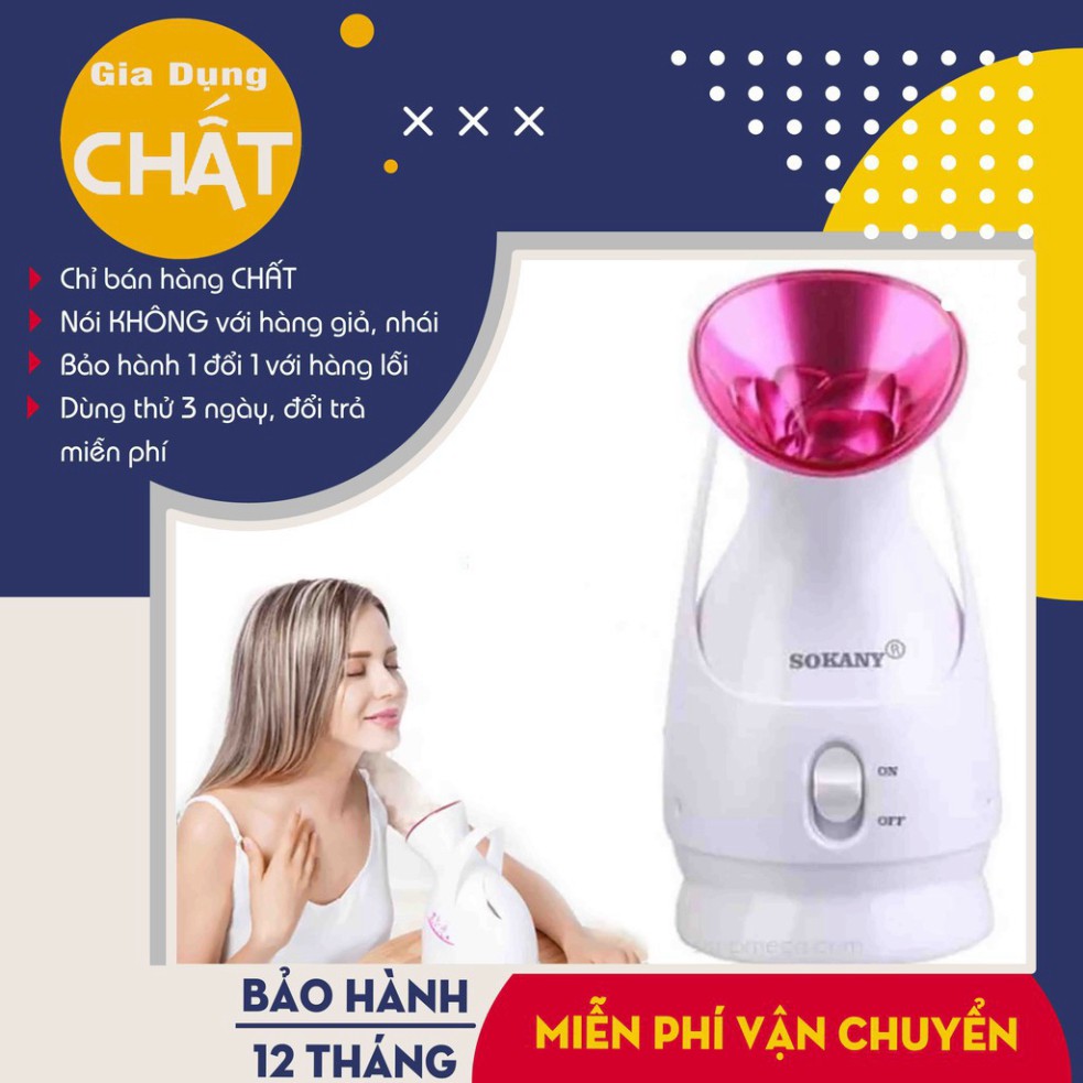 [LOẠI 1 - Nhập Khẩu] Máy Xông Hơi Mặt Chính Hãng Sokany Cao Cấp Chăm Sóc Da Mặt Sử Dụng Công Nghệ NANO