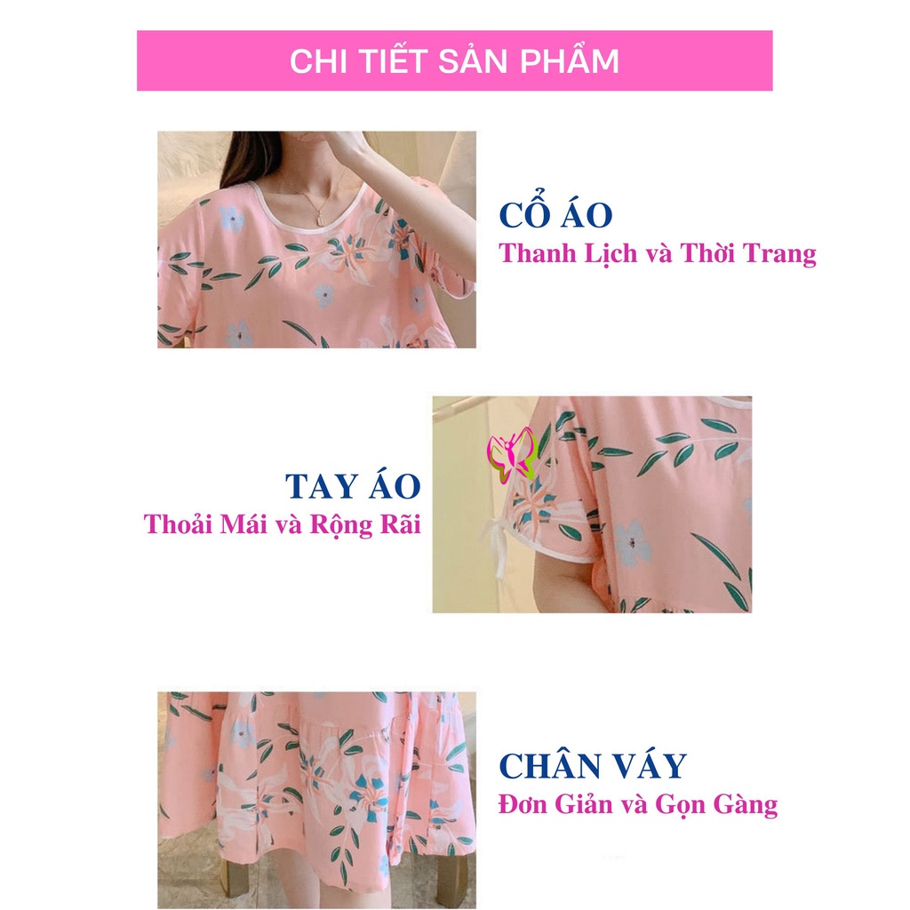 Đầm ngủ lụa dễ thương tay ngắn cao cấp không kèm quần chip, trẻ trung, thoải mái, thoát mát (MS 09036) Anna Shop