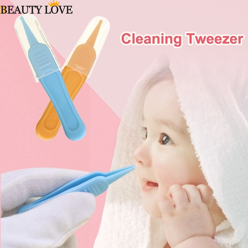 Nhíp Làm Sạch Tai / Mũi / Rốn Bằng Nhựa An Toàn Cho Bé Sơ Sinh
