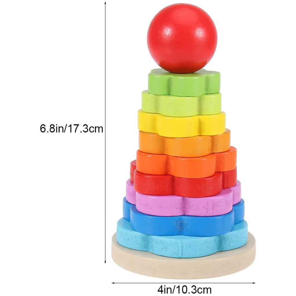 Tháp cầu vồng hoa - đồ chơi thông minh cho bé
