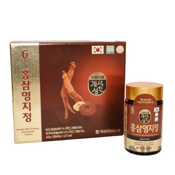 Cao Hồng Sâm Linh Chi Nonghyup Hàn Quốc - Hộp 2 lọ x 240gr