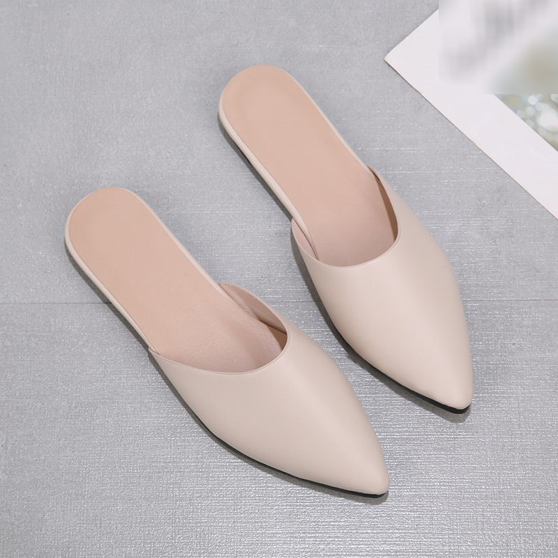 Giày Bệt Thời Trang Nữ, Giày Đế Bằng Mules Mũi Nhọn Thoải Mái, Giày Búp Bê