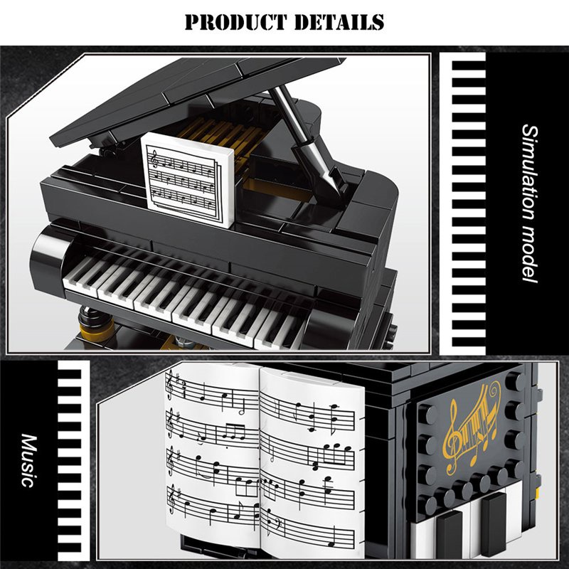(Có Sẵn )đồ chơi Lắp ráp sembo block 708600C Hộp đàn piano CÓ KẾT NỐI Bluetooth