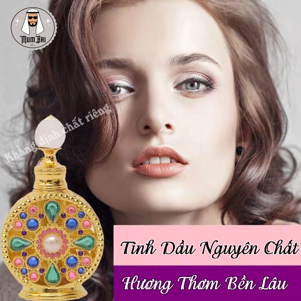 Tinh dầu nước hoa dubai chính hãng, Tinh dầu dubai nước hoa nữ 15ml, Hương thơm quyến rũ, Lưu hương trên 12h