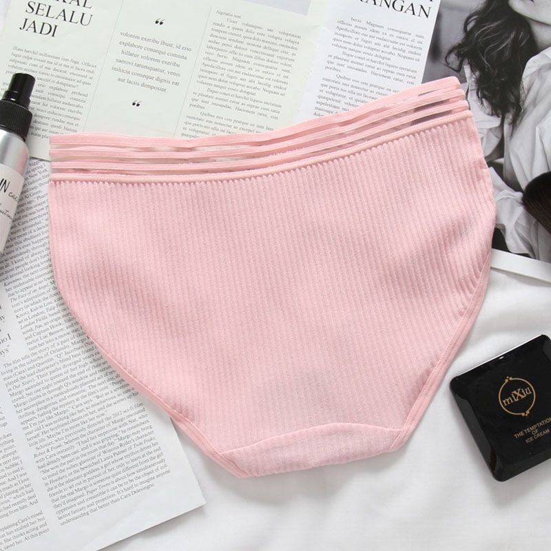 Quần lót cotton không đường viền màu trơn cho nữ