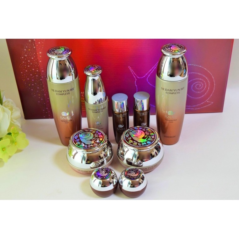Bộ dưỡng da ốc sên YE DAM YUN BIT Complete Snail Recover Facial Skincare