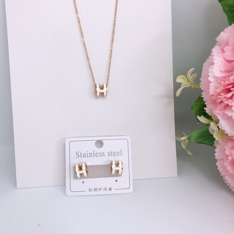 Dây chuyền chữ H bạc 925 sáng xịn mịn